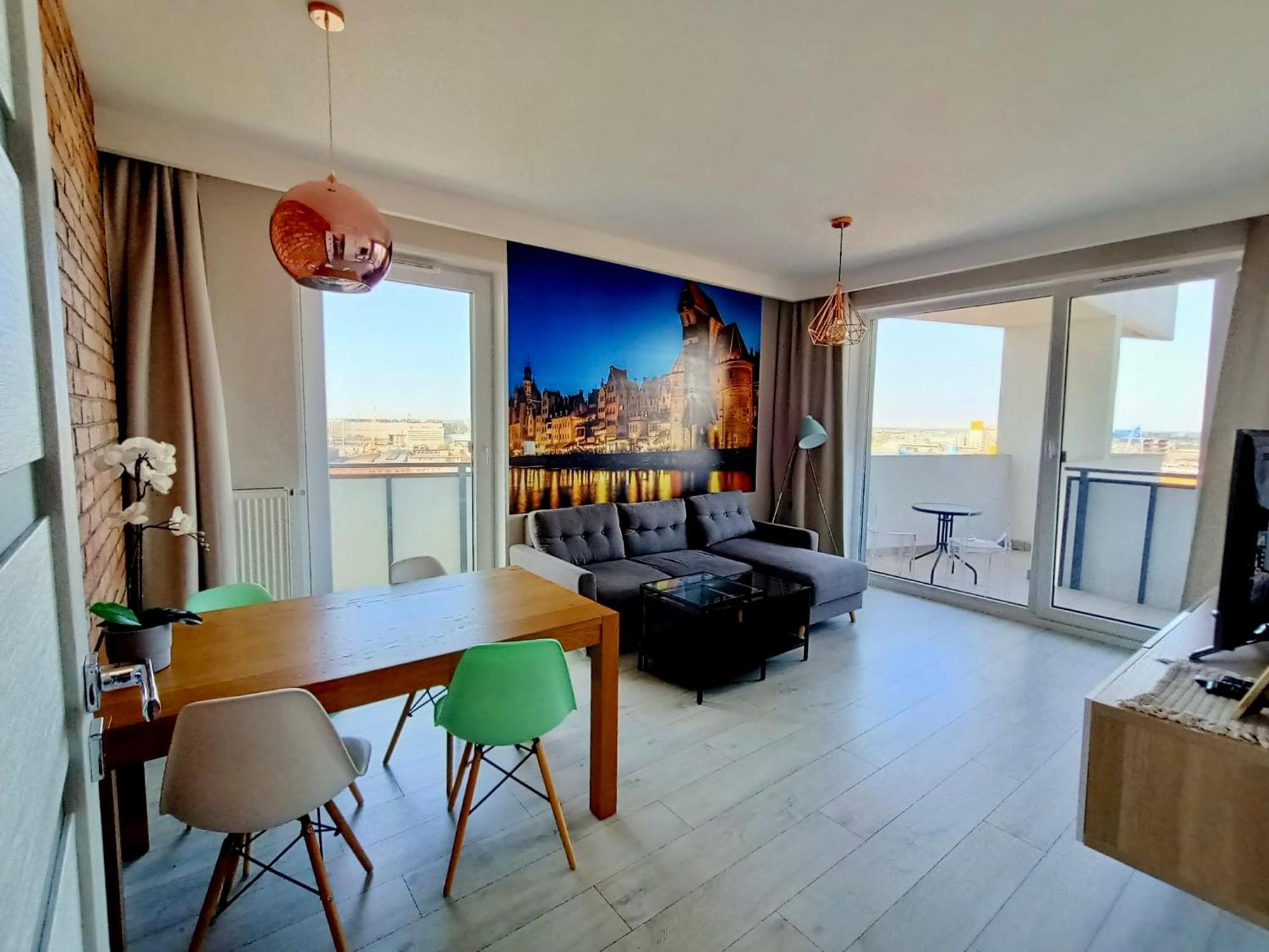 Bastion Walowa - Luxury Apartment With Beautiful View 格但斯克 外观 照片